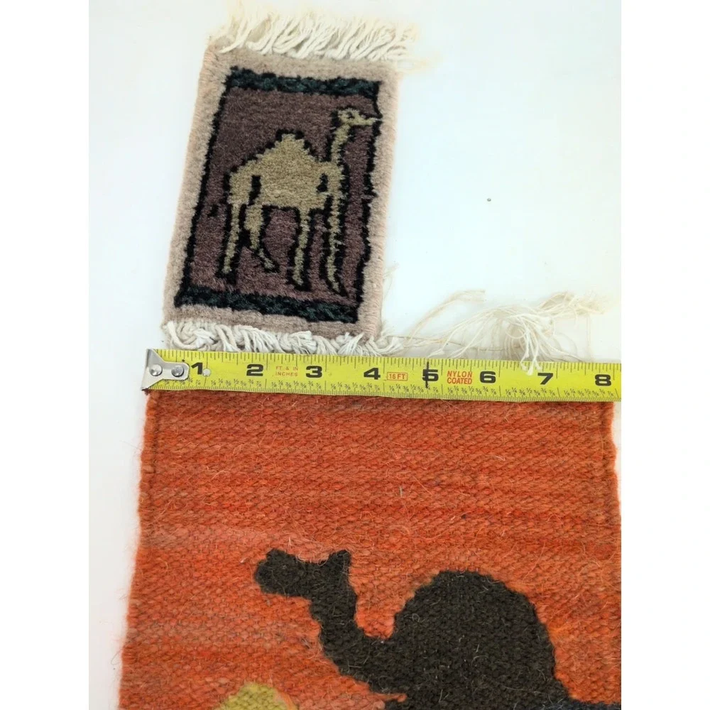 Egyptian Handmade Wool Miniature Rugs Camel Dollhouse Mug Placemat Accent Decor